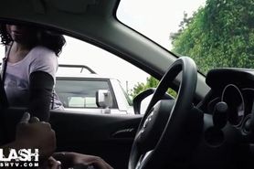 Flashing Women From Car 4