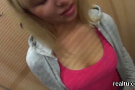 Flawless czech cutie gets seduced in the mall and pounded in pov