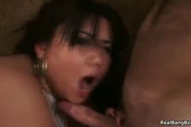 Chubby asian slut in a threesome part4