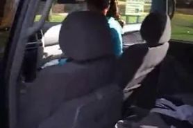 Brandi big boobs gives handjob in car