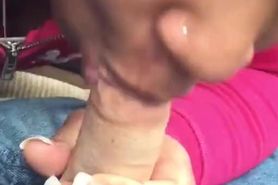Slut friend swallows on our way to party