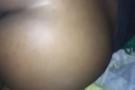 Big booty black bitch getting screw by BBC while her man upstairs