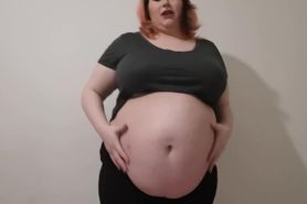 You love my big belly and milky boobs