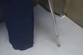 One crutch amputee sighting