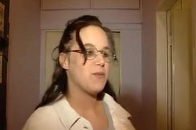 Nerdy girl sucks dick in public bathroom - Julia Reaves
