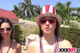 XXX BFF - Independence day outdoor fucking - video 2