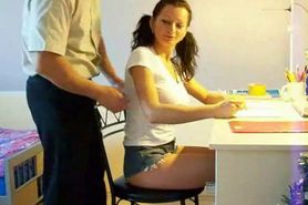 Daddy likes fucks his schoolgirl Daughter at home