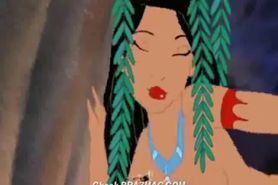 Pocahontas fucking in different ways in forest