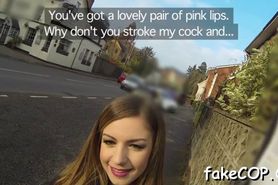 Fake cop is about to reach orgasm