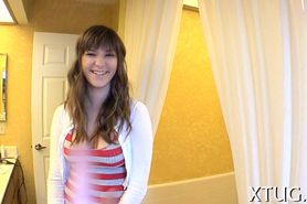 Cutie takes dong in wet mouth - video 28