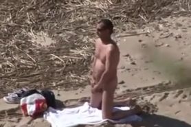 Beachfucking and jerking a sunny day