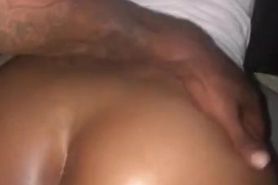 Big booty ebonys first butt plug. Double penetrated with a creampie
