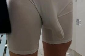Bulge in the white underwear