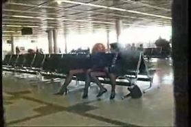 Two french lesbians in airport