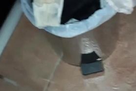 panties and bra thrown in the trash of mamae and sister-in-law
