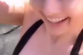 Bouncing Tits On Tranpoline