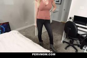 Hot Stepmother Blows Her Sneaky Stepson