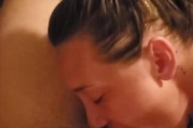 Sloppy blow job ends in anal and uncontrollable orgasm