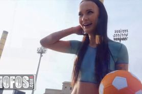 MOFOS - Football Fanatic teen Sasha Sparrow getting fucked