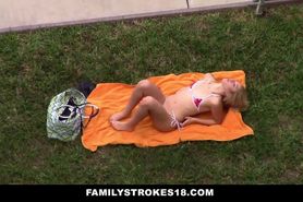 FamilyStrokes - Spying and Fucking My Step-Sister Outdoors