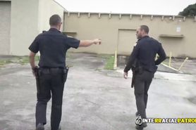 Robbery Black Suspect is fucked in Doggystyle by White Aggressive Cops at workshop!