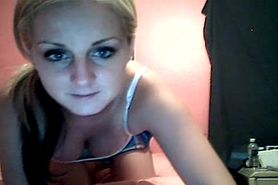 Sweet Blonde Teen Ex Girlfriend masturbating on cam