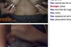 Sexy girl shows tits on Omegle