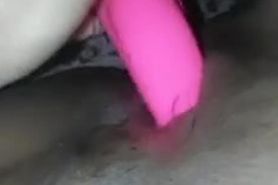 Fucking myself with pink vibrator -WET- loud moans