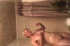 blonde Icelandic stepmom after shower