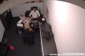 CZECHSUPERMODELS - Blonde Model Sucks Agent for a Better Job