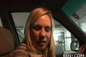 Baring her assets in the car - video 19