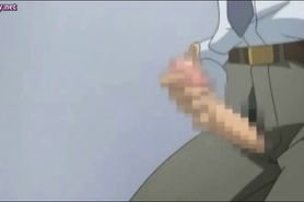 Bosomy anime vixen getting cumshoted - video 1
