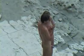 Couple fucks on nude beach