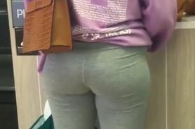 Candid Ass Spy On Philippines Teen In Grey Leggings