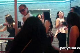 Spicy chicks get completely crazy and naked at hardcore party