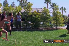 Swinger couple tells to interviewer their fantasies and fears before entering the Swing House