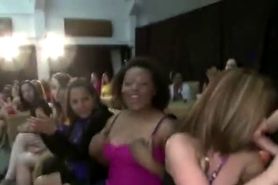 CFNM amateur party girls suck stripper cock