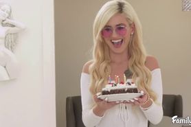Sexy Blonde Teen Fucks and Sucks Stepdad For His Birthday