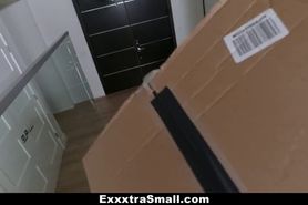 Exxxtrasmall - Skinny Teen Jasmine Grey Banged By Delivery Guy