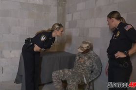 Army veteran is taken advantage of by horny female officers