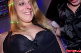 Handjob party babes in glamorous nightclub