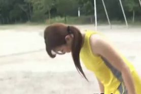 Asian amateur in nude track and field part4