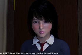 (3D Hentai) Old Man Teacher gets a fucking from beautiful schoolgirl