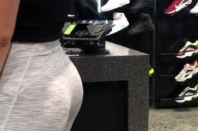 Candid Ass In White Leggings Blonde Teen Sexy not my oc