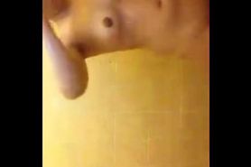 indonesian girl dewi hot bath on skype cam with bf-p1