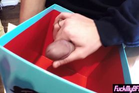 Slut petite teens sucked big dicks in a box for holiday