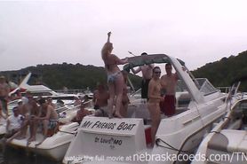many random women flashing their perfect tits on lake in missouri