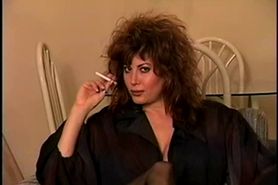 Classic 80's smoking, big hair and all
