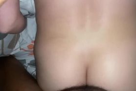 Coworker bf went out so she came over and let me fuck her in the ass (it was her first time)