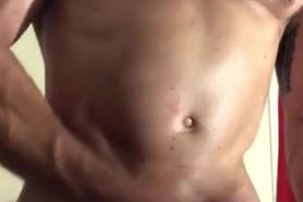 Big cock muscle stud strokes & cums